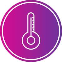 Thermometer Line Gradient Circle Icon vector