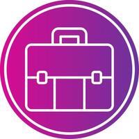 Suitcase Line Gradient Circle Icon vector