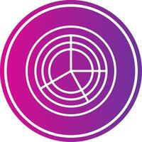 Radar Pie Chart Line Gradient Circle Icon vector