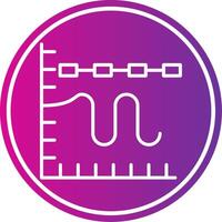 Multiple Trend Chart Line Gradient Circle Icon vector