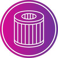Oil Filter Line Gradient Circle Icon vector