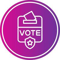 Voting Box Line Gradient Circle Icon vector