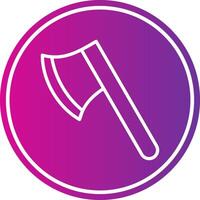 Axe Line Gradient Circle Icon vector