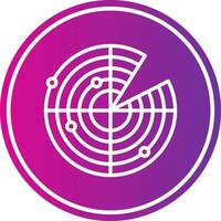 Radar Line Gradient Circle Icon vector