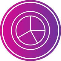 Pie Chart Pieces Line Gradient Circle Icon vector