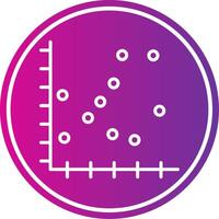 Scatter plot Line Gradient Circle Icon vector