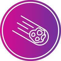 Meteorites Line Gradient Circle Icon vector