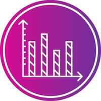 Striped Bars Line Gradient Circle Icon vector