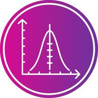 Histogram Line Gradient Circle Icon vector