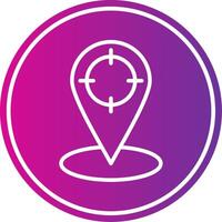 Location Marker Line Gradient Circle Icon vector