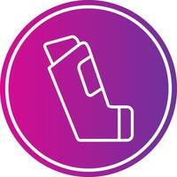 asthma Line Gradient Circle Icon vector