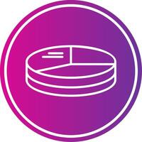 3D Pie Chart Line Gradient Circle Icon vector