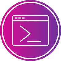 terminal Line Gradient Circle Icon vector