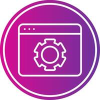 Web Optimization Line Gradient Circle Icon vector