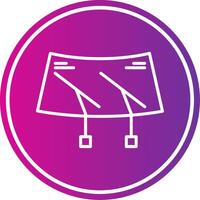 Windscreen Line Gradient Circle Icon vector