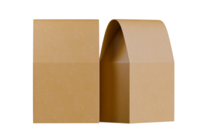 Rendering 3d pouch packaging brown color transparent background png