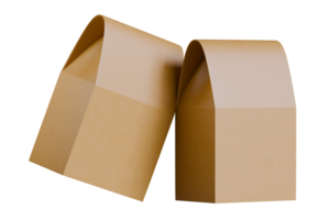 Pouch pacakging Brown color realistic render png
