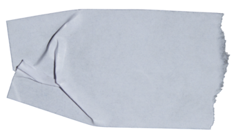 Adhesive white ripped paper tape with transparent background cut out design element png