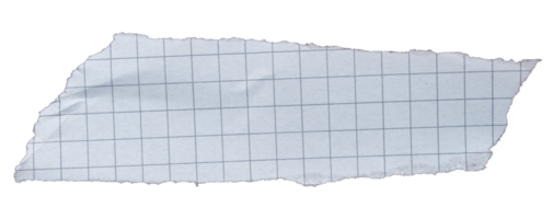 Ripped checkered paper torn edges with transparent background paper tear png