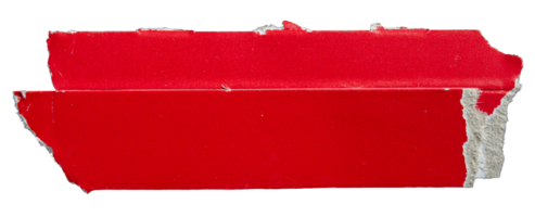 Ripped red paper torn edges with transparent background paper tear png
