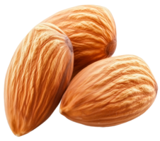 Three almond with transparent background png