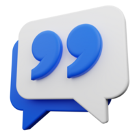 Quotation Dialogue 3D Illustration png