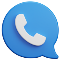 Call Message 3D Illustration png