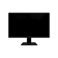 Black Computer Monitor Display Screen Stand Base isolated on a transparent background png