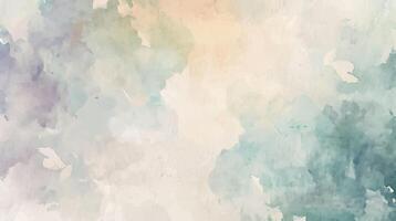 Abstract horizontal watercolor nordic style background. Hand drawn texture. Abstract green watercolour vector