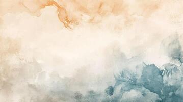 Abstract horizontal watercolor nordic style accent background. Hand drawn texture. Brush stroked painting pastel color watercolour vector