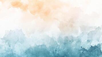 Abstract horizontal watercolor space for text background. Hand drawn texture. Brush stroked painting pastel color watercolour vector