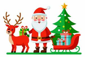 Jolly Santa Claus Graphics for Holiday Design Projects Ideal for Logos, Illustrations, Gift Tags, and Unique Seasonal Branding to Add a Touch of Festive Cheer to Your Creative Work vector