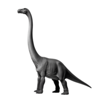 Brachiosaurus standing tall with its long neck and tail, on a transparent background png