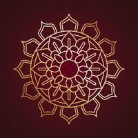 Richly adorned mandala with a golden finish vector