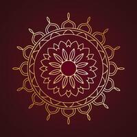 Elaborately designed mandala with a gilded finish vector