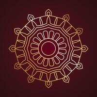 Luxurious gold-toned mandala with artistic intricacy vector