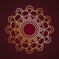 Elegant mandala adorned with a gleaming gold finish vector