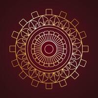 Ornamental mandala design in vibrant gold vector