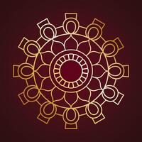 Glorious gold mandala with fine decorative accents vector