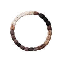 Braided circular rope in shades of brown and black on a transparent background symbolizing strength and unity png