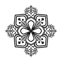 Simplicity Meditation mandala coloring book page vector
