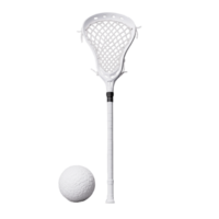 Lacrosse stick with a white ball on a transparent background symbolizing sports and competition png