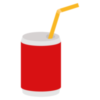 cola drink can with straw png