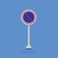 Road sign icon, No Waiting. suitable for poster use and web icons vector