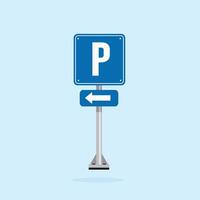 road sign icon, parking lot over there. suitable for poster use and web icon vector