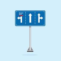 road sign icon, Appropriate traffic lanes traffic on blue checkered board. suitable for poster use and web icon vector