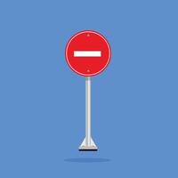 Road sign icon, No Entry. suitable for poster use and web icons vector