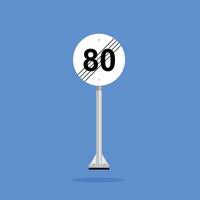 Road sign icon, Speed Limit Ends. suitable for poster use and web icons vector