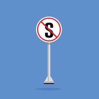 road sign icon, Stopping Forbidden. suitable for poster use and web icon vector