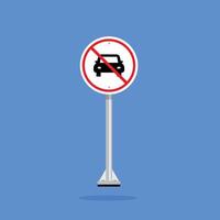 road sign icon, car no parking allowed. suitable for poster and web icon use vector